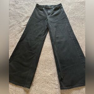 Quince Bella Stretch Wide Leg Jeans in Black - EUC!